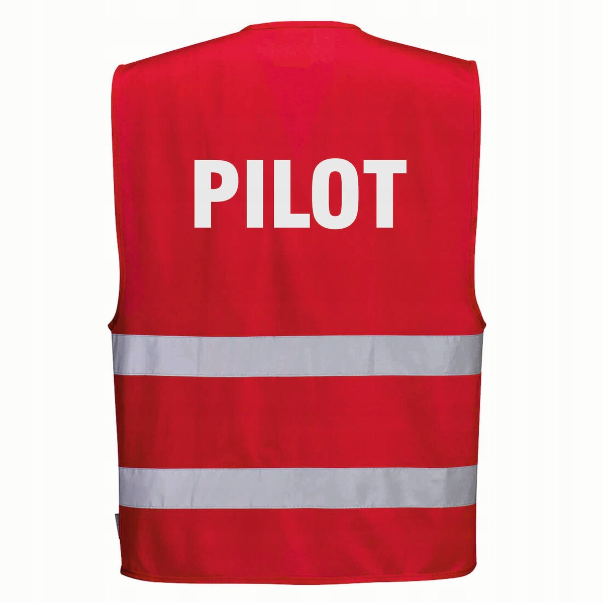 Kamizelka odblaskowa PORTWEST F474 Czerwony XXL/XXXL nadruk PILOT