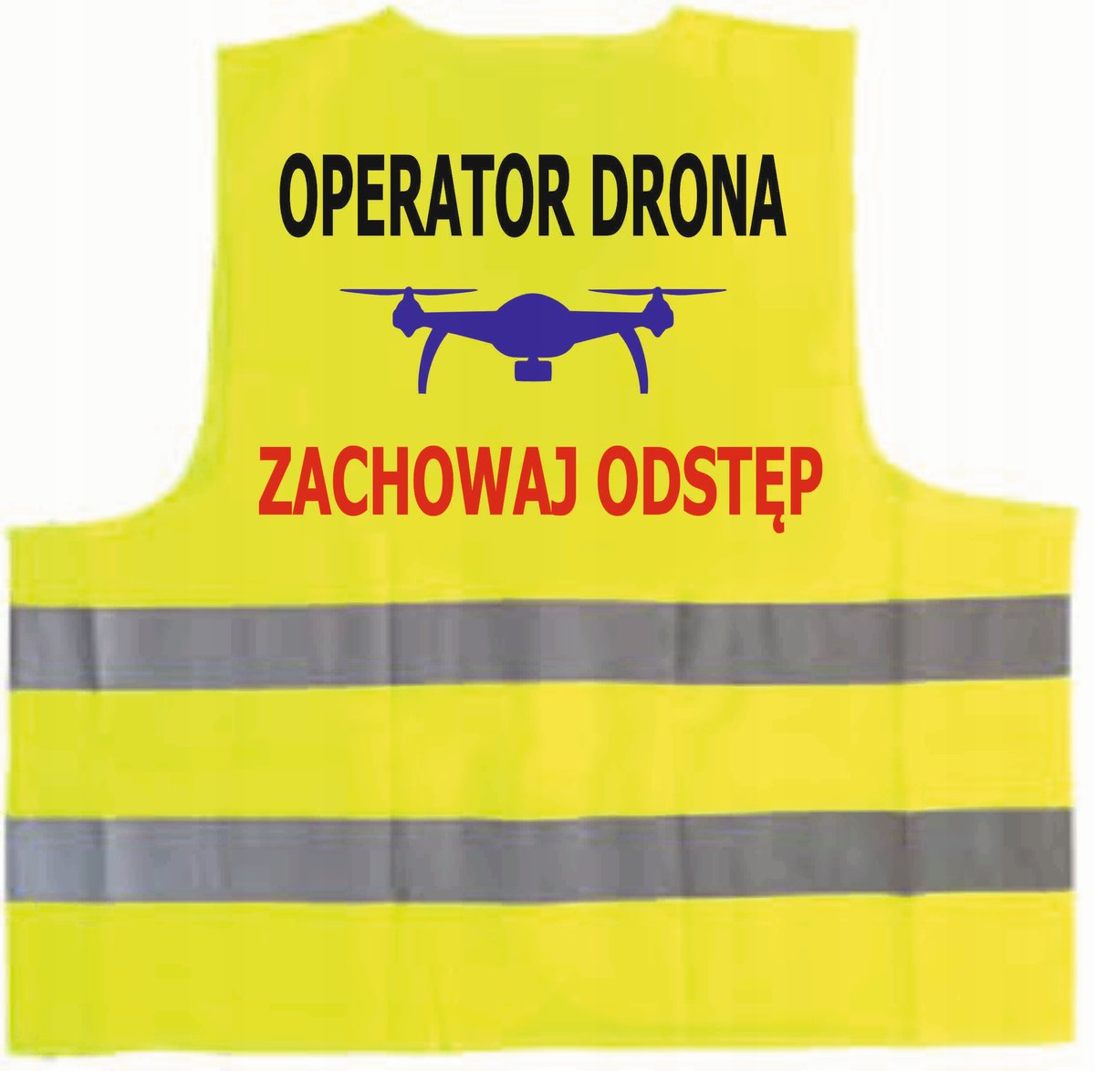 Kamizelka odblaskowa z nadrukiem OPERATOR DRONA rozmiar XXL