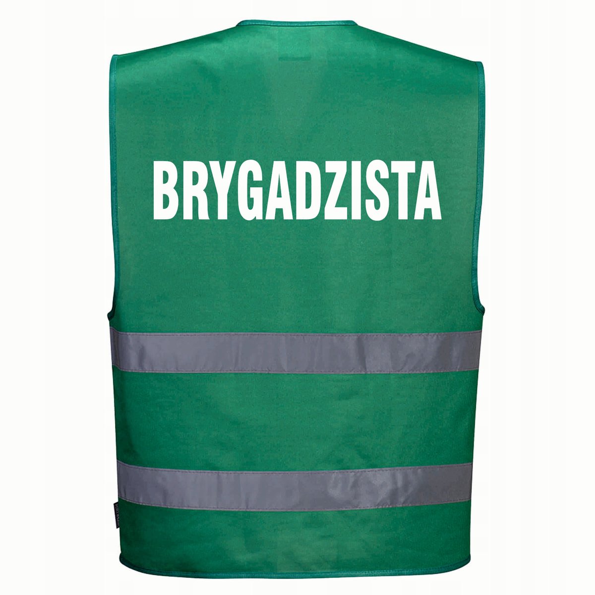 Kamizelka odblaskowa F474 PORTWEST S/M-zielona nadruk BRYGADZISTA