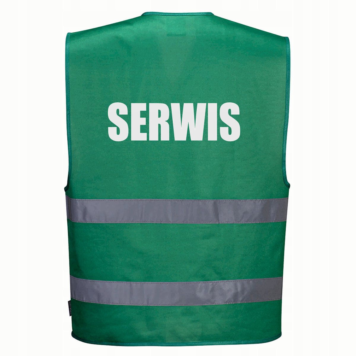 Kamizelka odblaskowa F474 PORTWEST S/M-zielona nadruk SERWIS