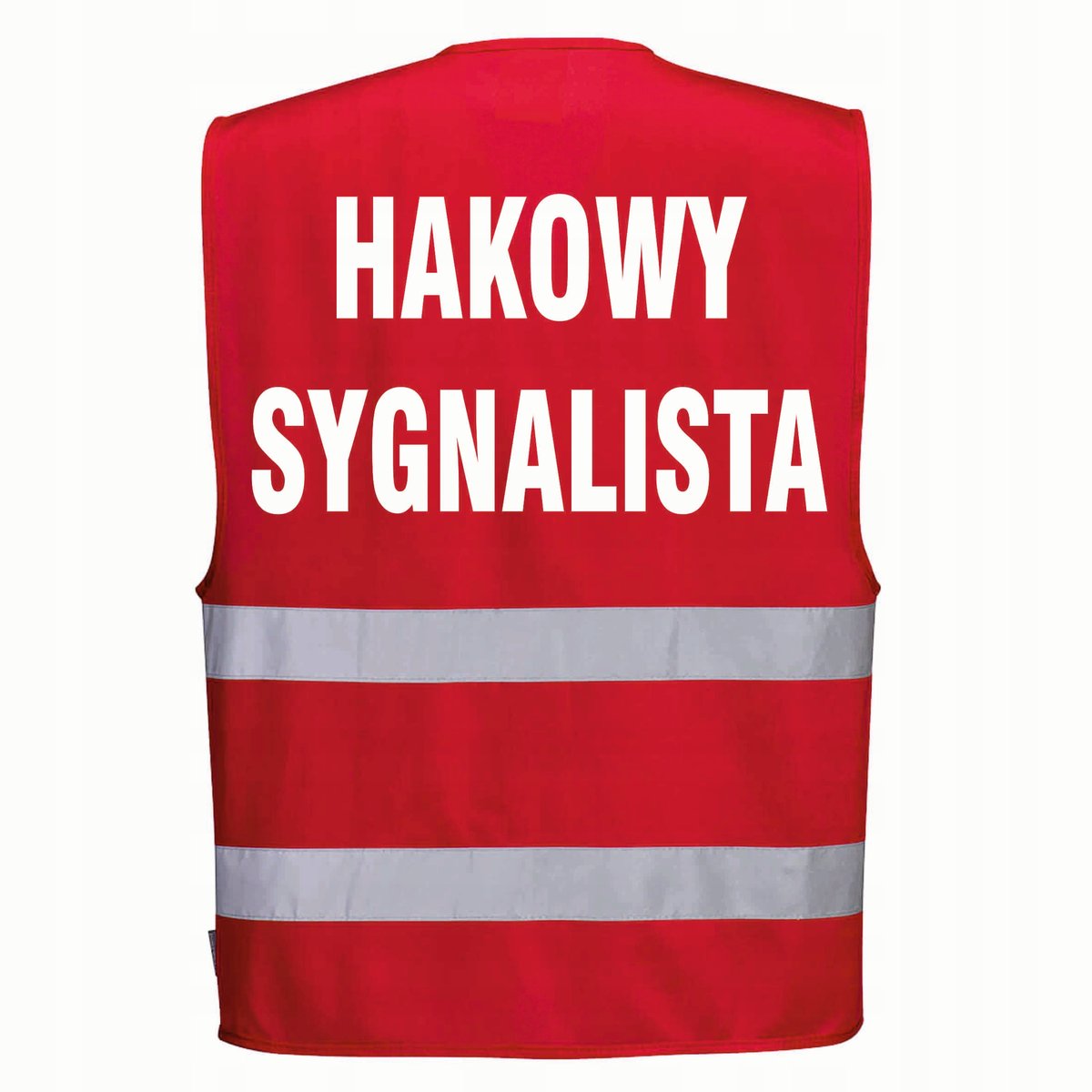 Kamizelka odblaskowa PORTWEST F474 Czerwony L/XL nadruk HAKOWY SYGNALISTA
