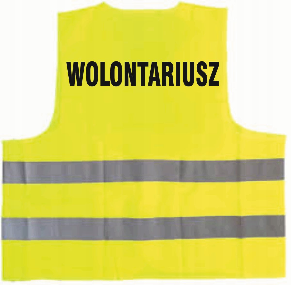 Kamizelka odblaskowa z nadrukiem WOLONTARIUSZ rozmiar XL