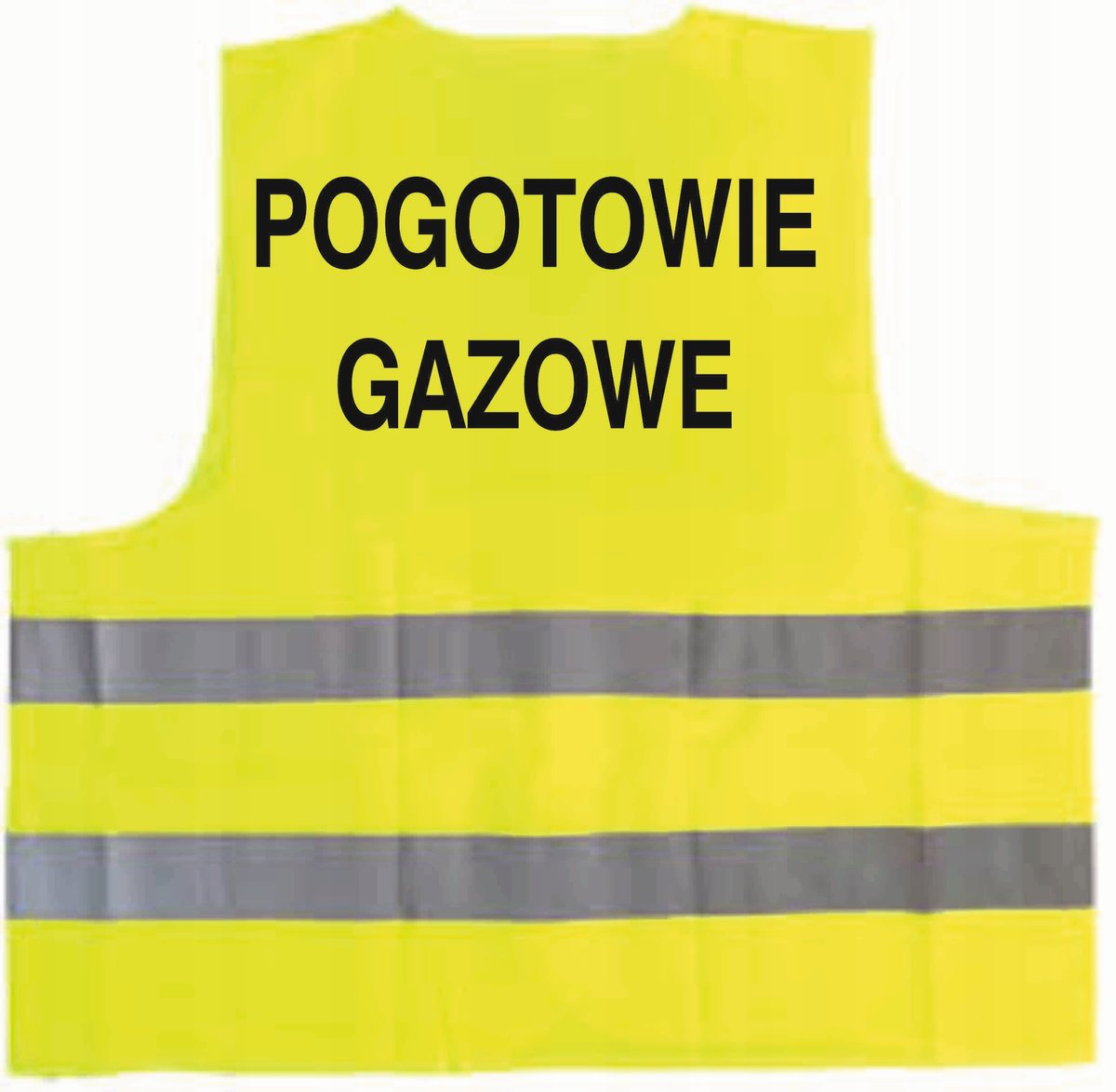 Kamizelka odblaskowa z nadrukiem POGOTOWIE GAZOWE rozmiar XXL