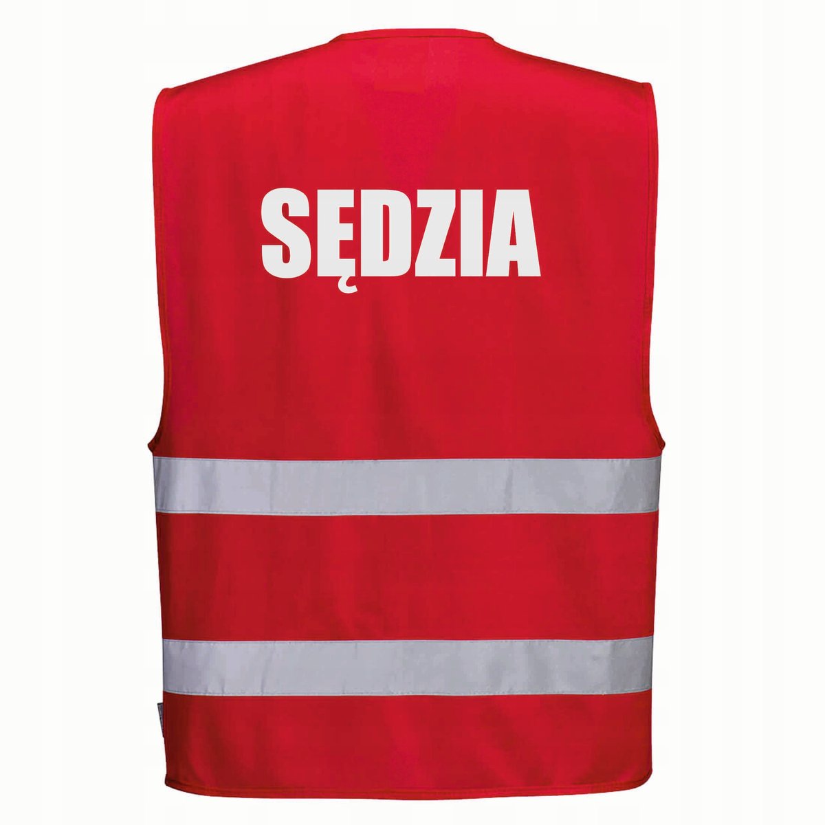 Kamizelka odblaskowa PORTWEST F474 Czerwony L/XL nadruk SĘDZIA