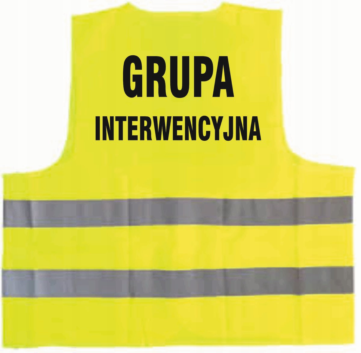 Kamizelka odblaskowa z nadrukiem GRUPA INTERWENCYJNA rozmiar XXXL