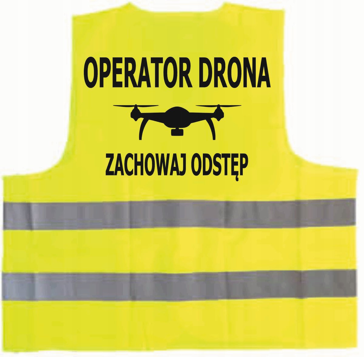 Kamizelka odblaskowa z nadrukiem OPERATOR DRONA rozmiar L