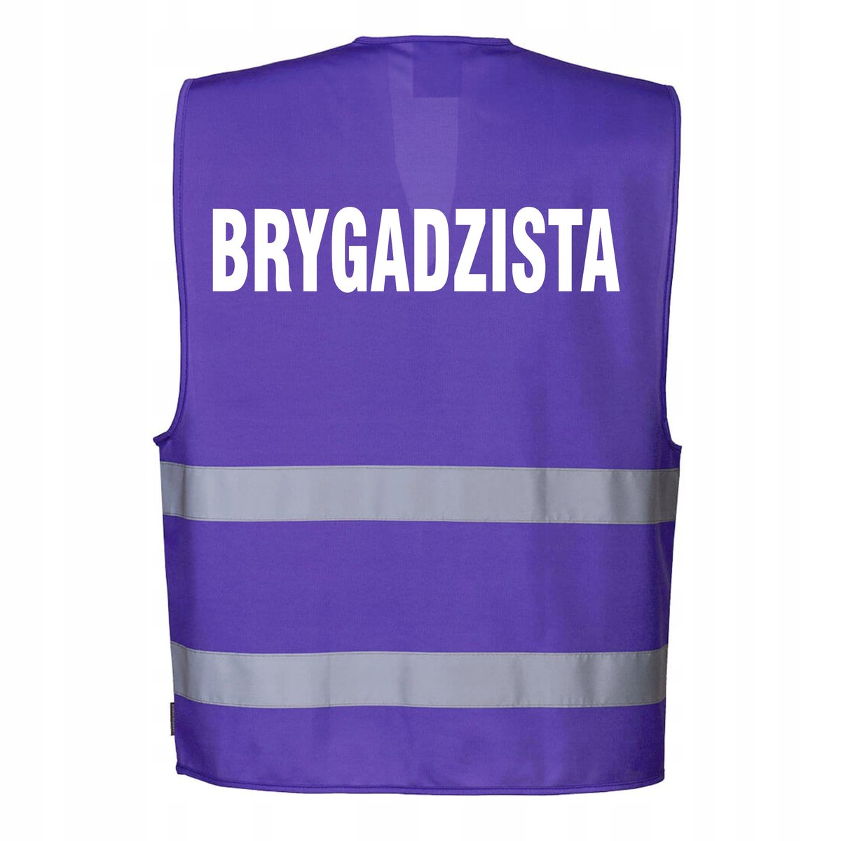 Kamizelka odblaskowa Portwest fioletowa L/XL z nadrukiem BRYGADZISTA