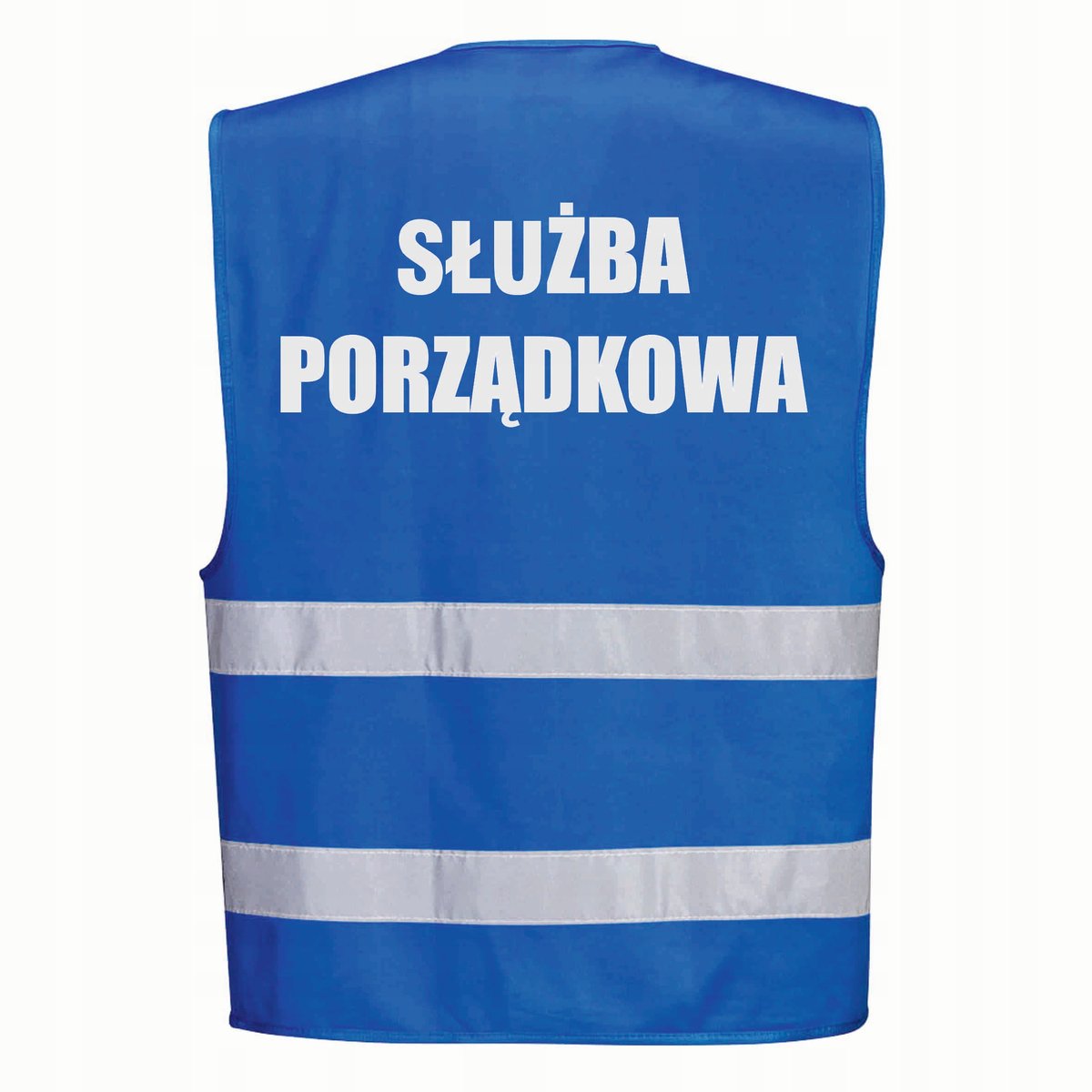 Kamizelka odblaskowa PORTWEST Niebieska rozm. S/M nadruk SŁUŻBA PORZĄDKOWA