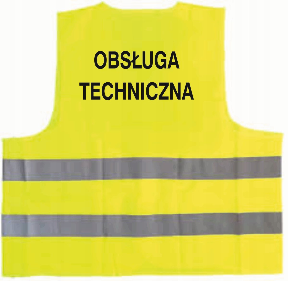 Kamizelka odblaskowa z nadrukiem OBSŁUGA TECHNICZNA rozmiar L