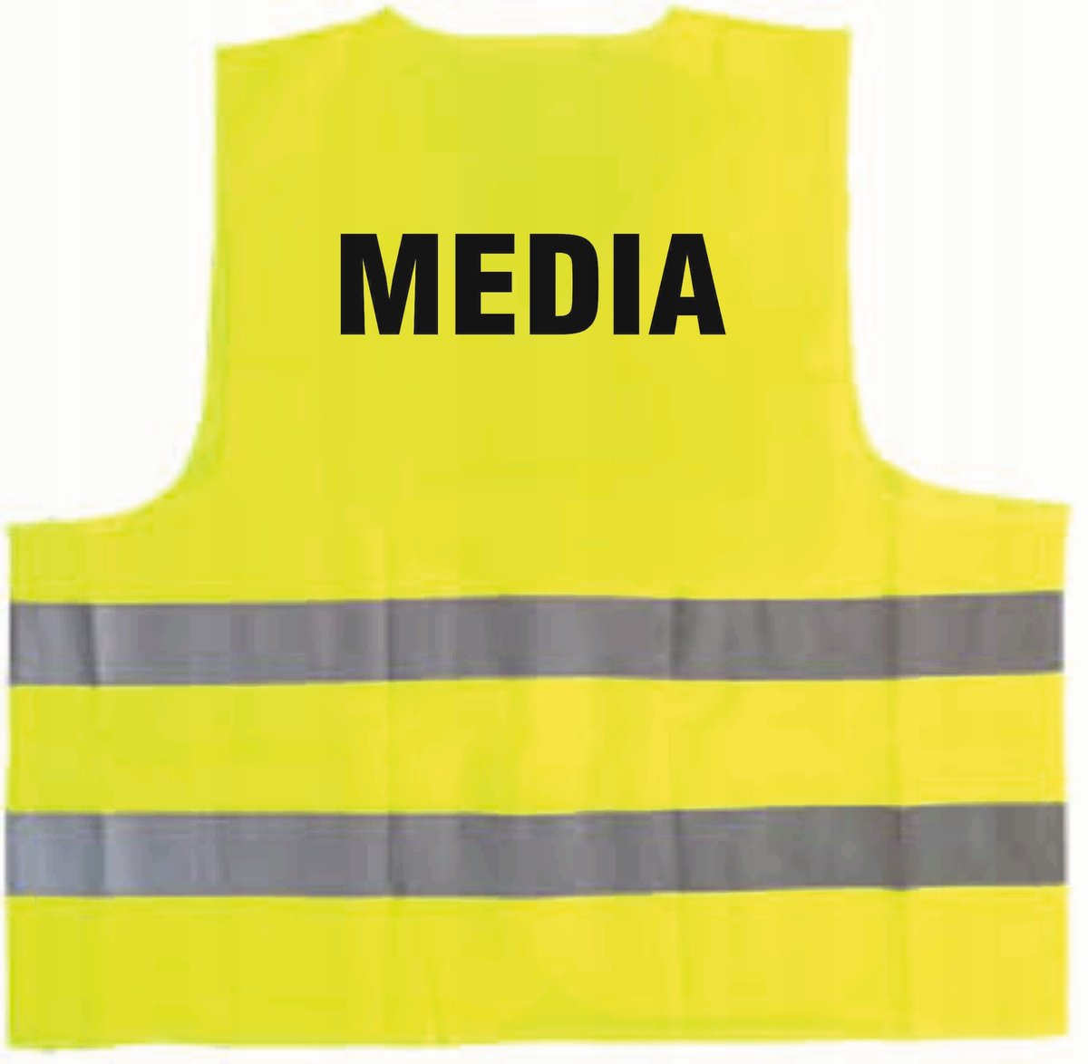 Kamizelka odblaskowa z nadrukiem MEDIA rozmiar XL