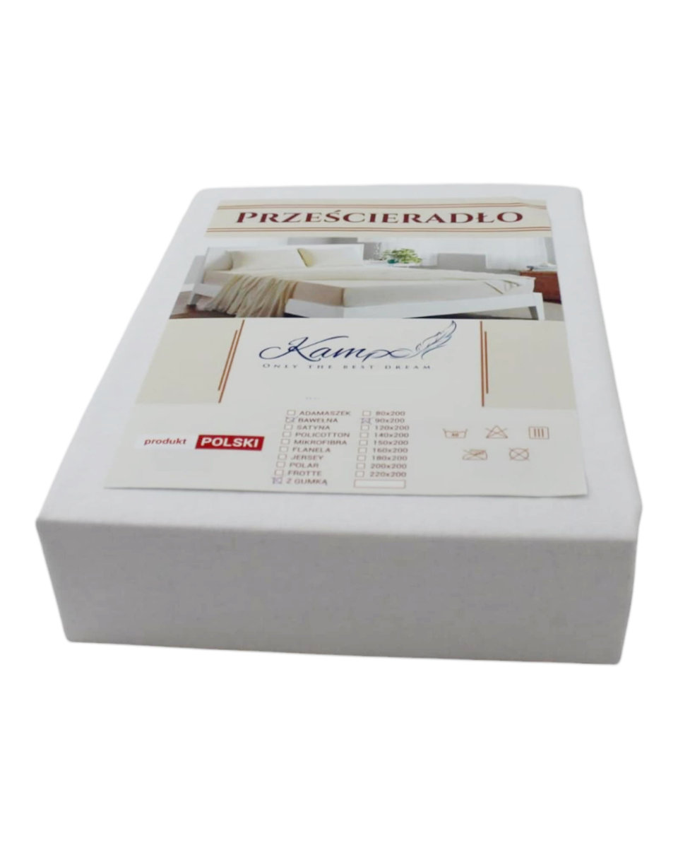 PRZEŚCIERADŁO Z GUMKĄ HOTELOWE BAWEŁNA 100% 70x140
