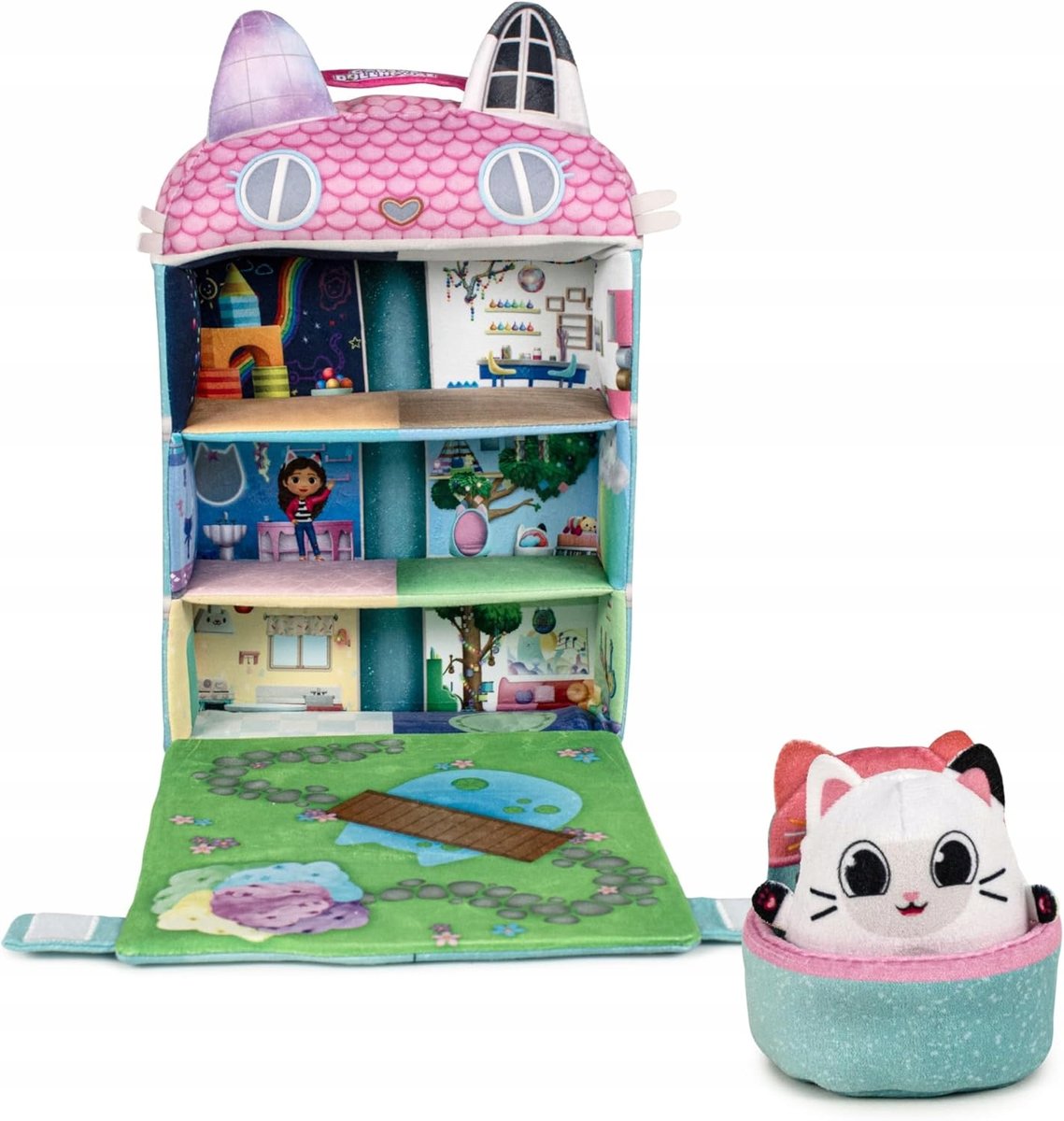 Pluszowy Koci Domek Gabi Gabby Dollhouse z Maskotką Kotka Otwierany Famosa