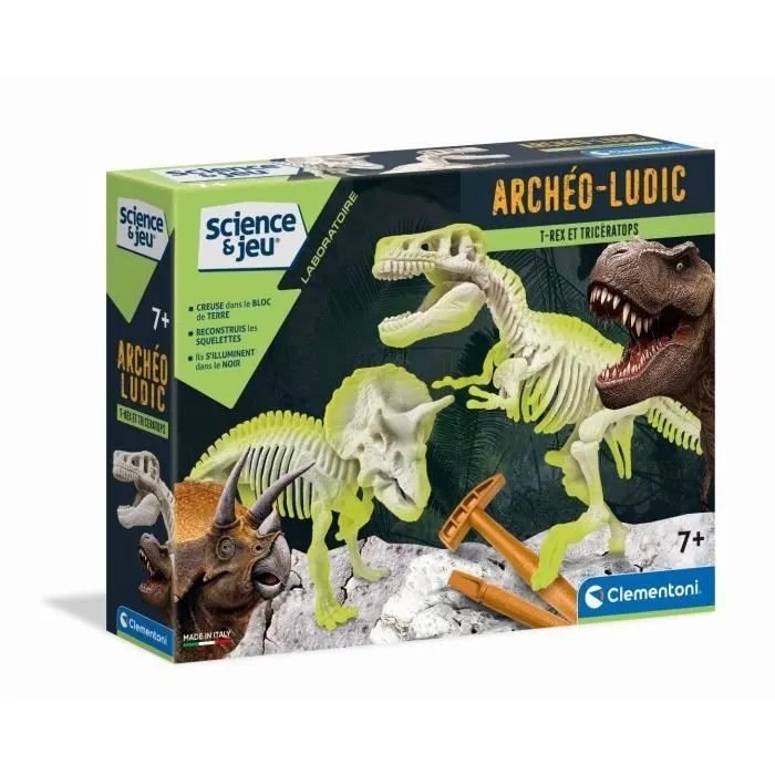 Clementoni skamieniałości T-rex Triceratops Mały Archeolog Dinozaury