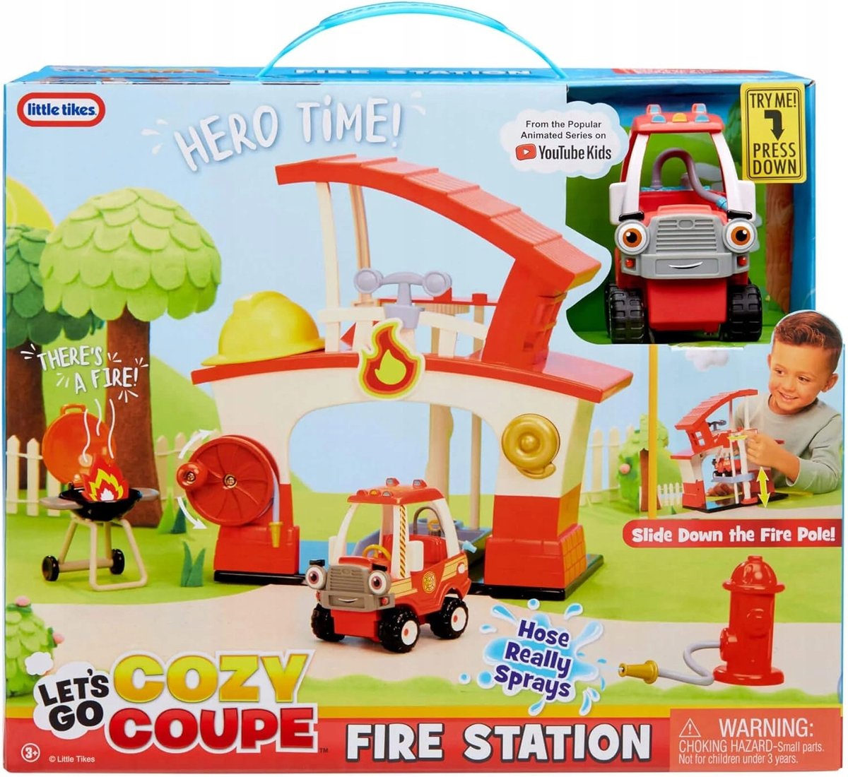 Little Tikes Let's Go Cozy Coupe Fire Station Straż Pożarna z remizą