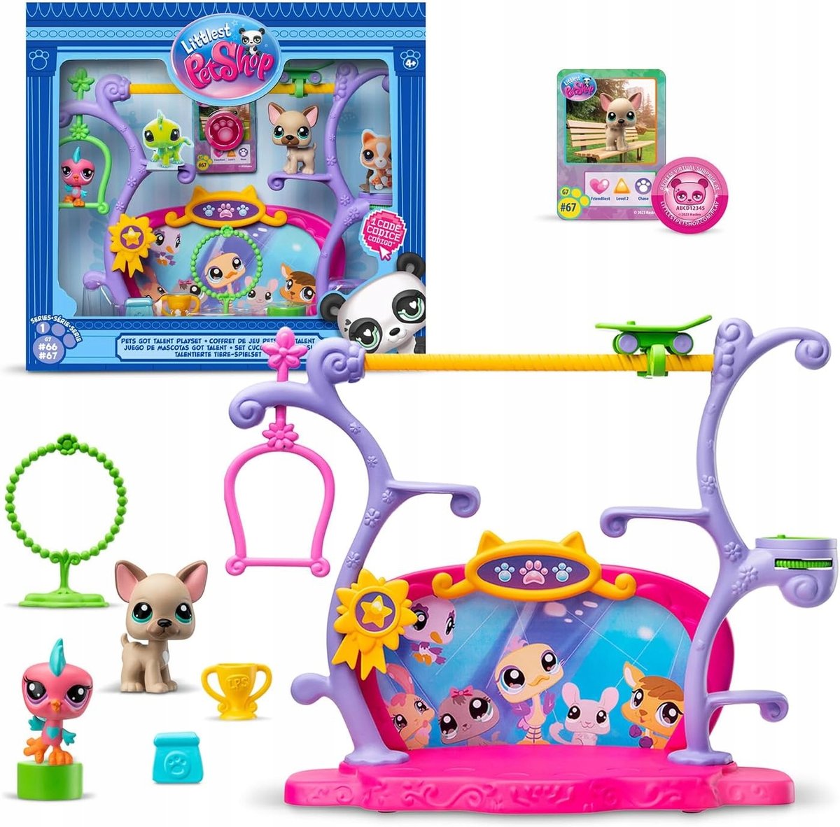 Nowe Littlest Pet Shop Zestaw Figurki Pets Got Talent Zwierzątka LPS + Kod
