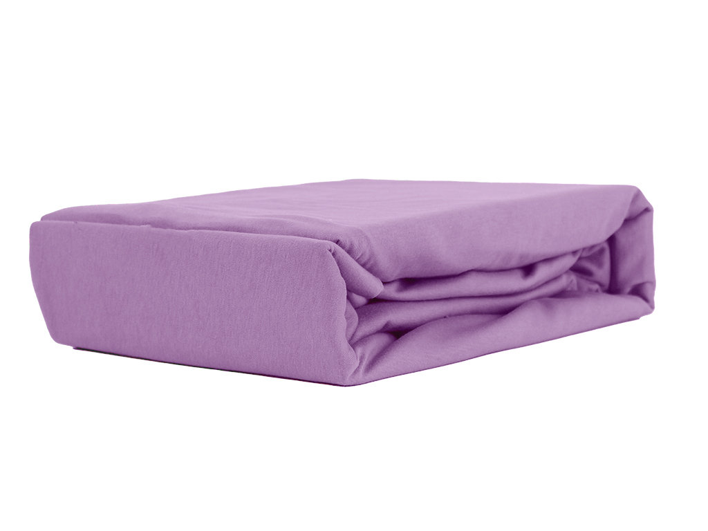 PRZEŚCIERADŁO Z GUMKĄ JERSEY VIP BOK 30CM BAWEŁNIANE WRZOS 90x220