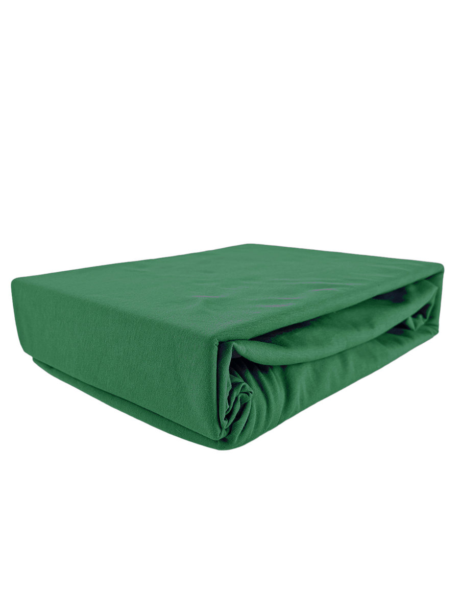 PRZEŚCIERADŁO Z GUMKĄ JERSEY BAWEŁNA PREMIUM ZIELEŃ BUTELKOWA 90x220