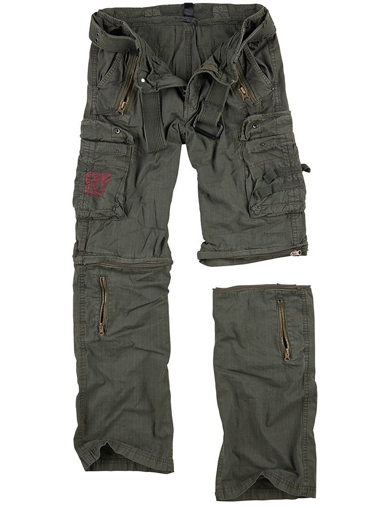 spodnie bojówki ROYAL OUTBACK TROUSER - ROYALGREEN, odpinane-5XL