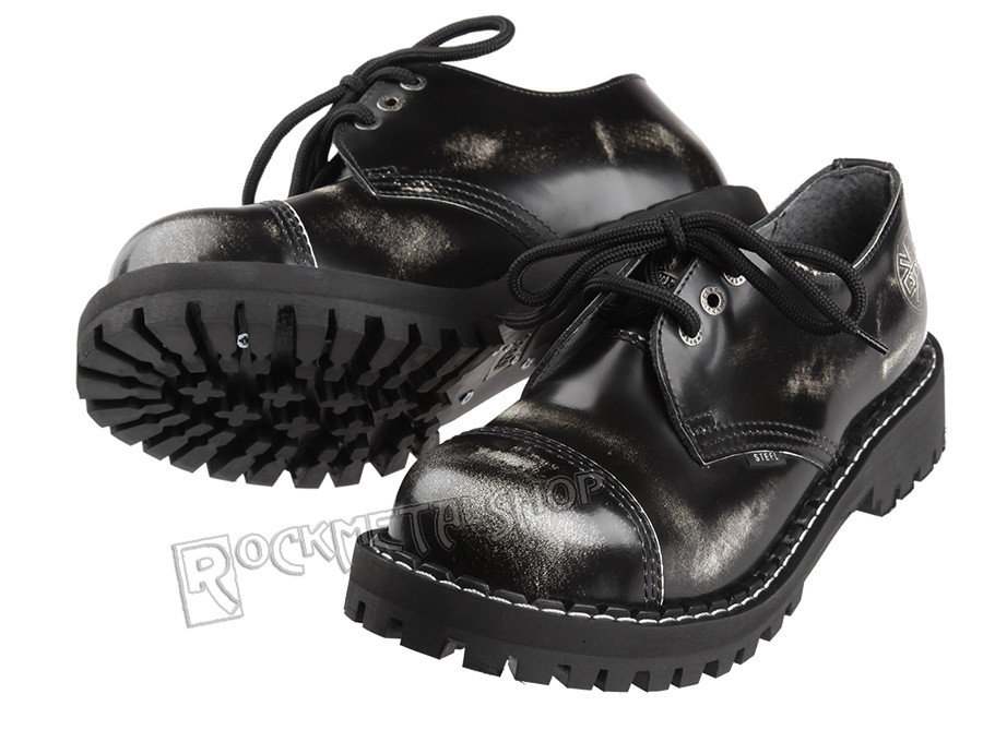 krótkie glany STEEL - WHITE / BLACK (3 dziurki)-38