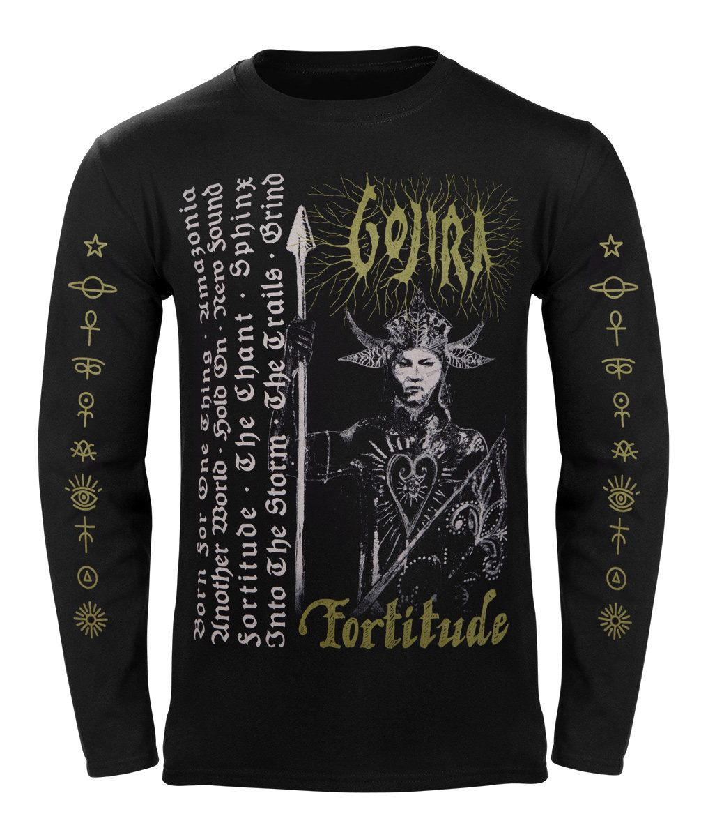 longsleeve GOJIRA - FORTITUDE TRACKLIST bawełna organiczna-S