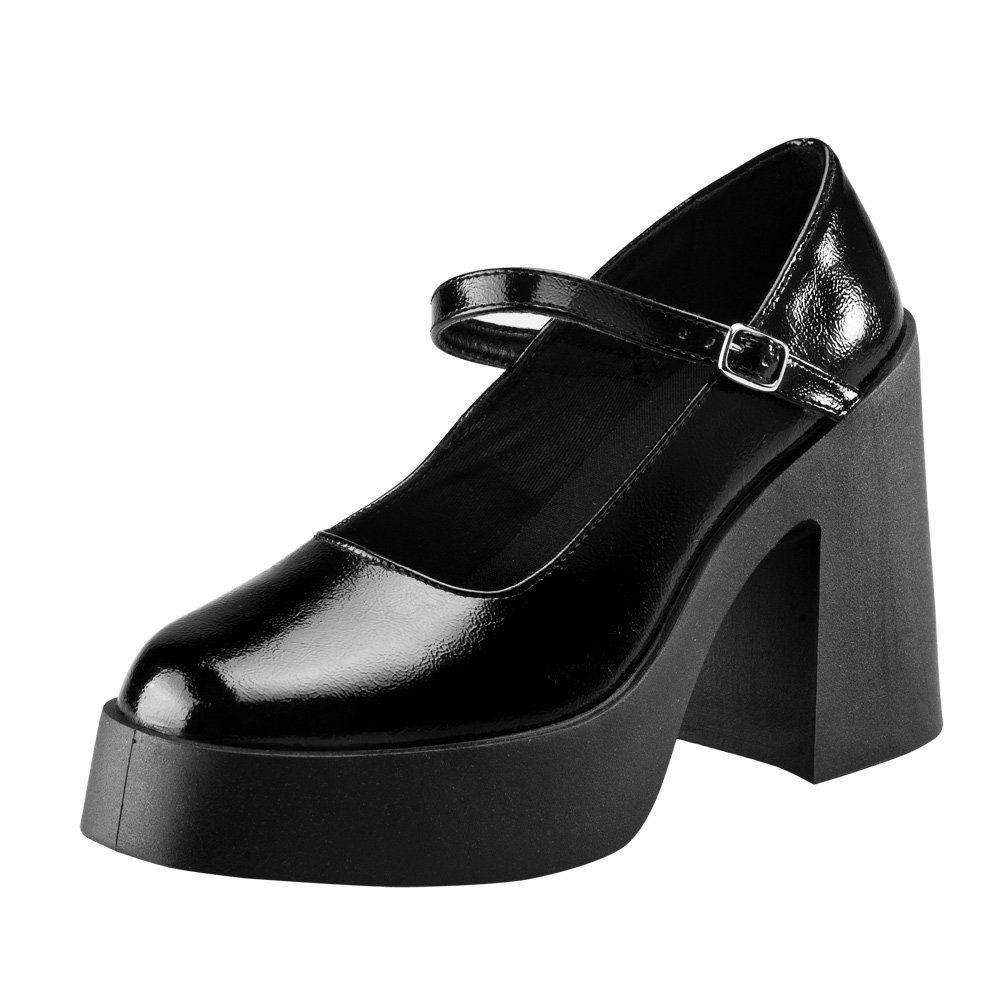 półbuty damskie na obcasie ALTERCORE czarne (DARKENDA BLACK)-38