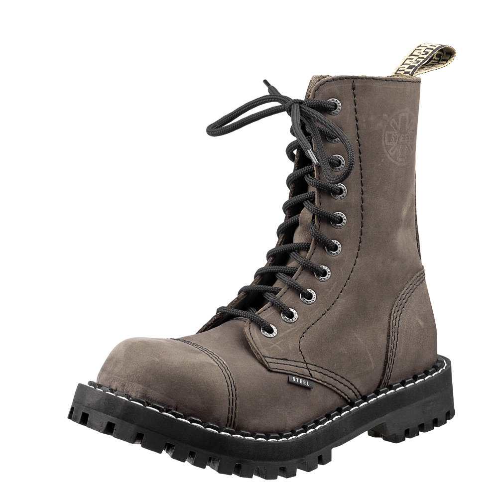 glany STEEL - NUBUK BROWN (10-dziurkowe)-48
