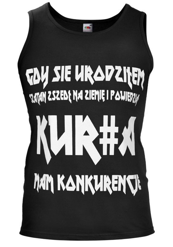 koszulka na ramiączkach GDY SIĘ URODZIŁEM SZATAN ZSZEDŁ...-XL