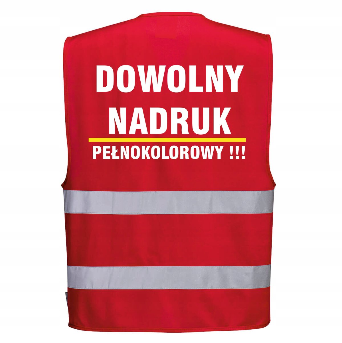 Kamizelka odblaskowa czerwona 200szt PORTWEST - z dowolnym nadrukiem
