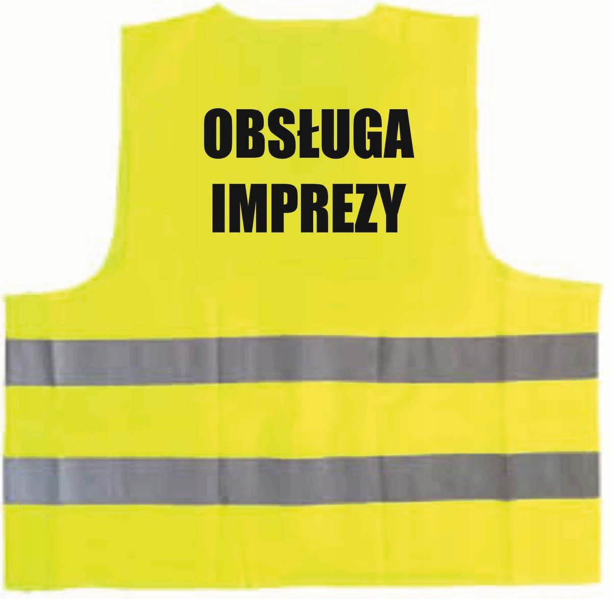 Kamizelka odblaskowa z nadrukiem OBSŁUGA IMPREZY rozmiar M