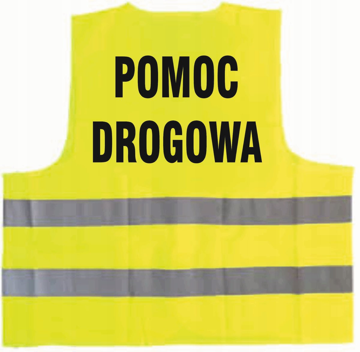 Kamizelka odblaskowa z nadrukiem POMOC DROGOWA rozmiar L