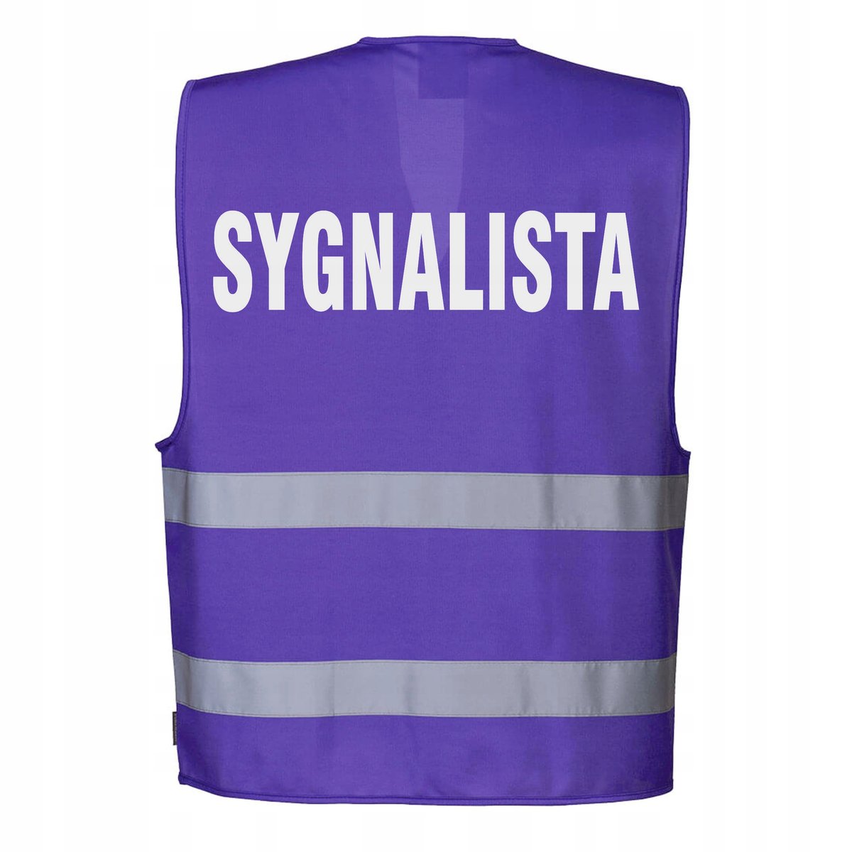 Kamizelka odblaskowa Portwest fioletowa L/XL z nadrukiem SYGNALISTA