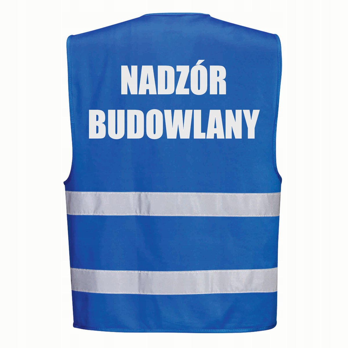 Kamizelka odblaskowa PORTWEST Niebieska rozmiar S/M nadruk NADZÓR BUDOWLANY
