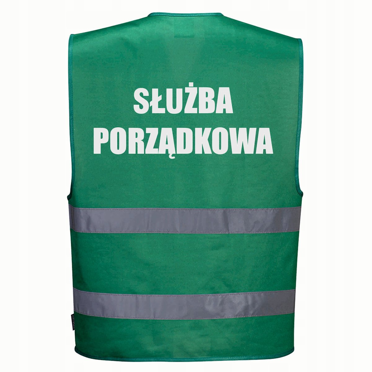 Kamizelka odblaskowa F474 PORTWEST L/XL -zielona nadruk SŁUŻBA PORZĄDKOWA