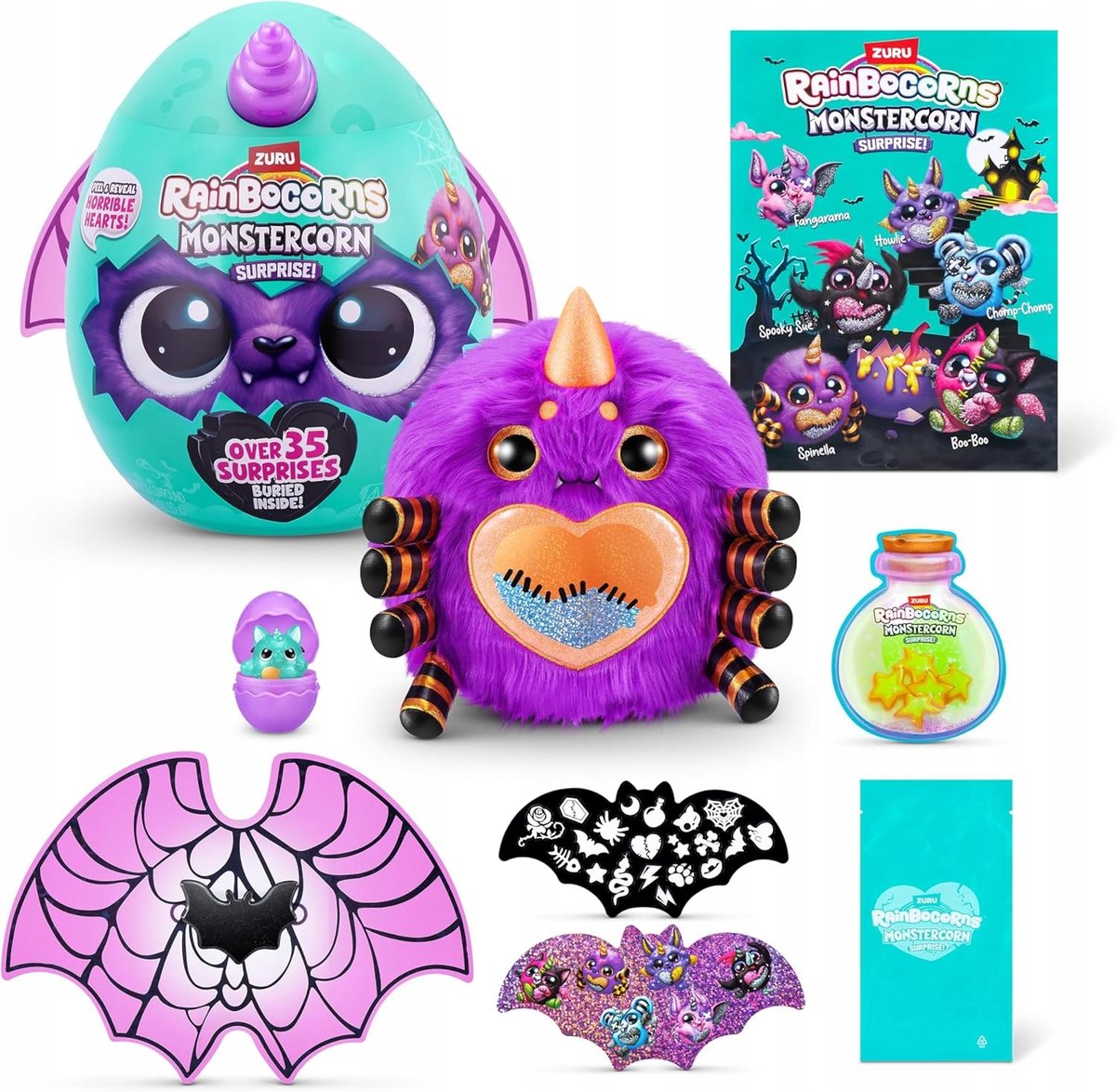 RainBocoRns Monstercorn Surprise! Pluszak Maskotka Pająk Spider Zuru