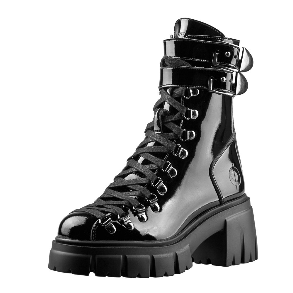 botki damskie ALTERCORE czarne (CHLOE II VEGAN BLACK PATENT)-39