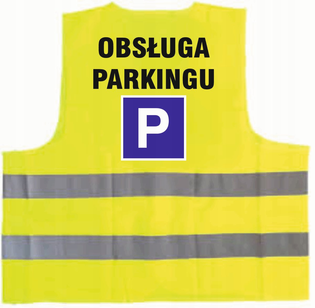 Kamizelka odblaskowa z nadrukiem OBSŁUGA PARKINGU rozmiar XXL