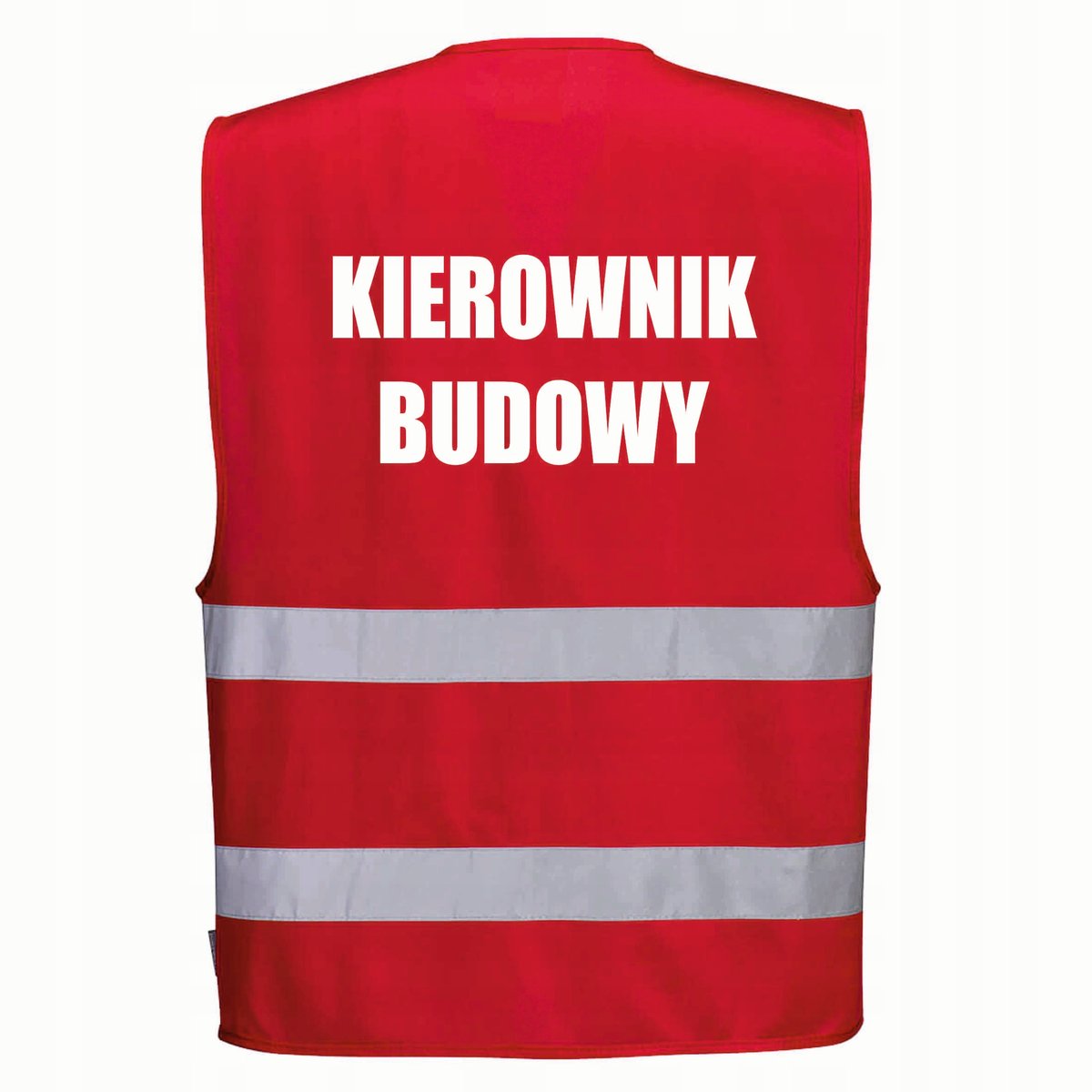Kamizelka odblaskowa PORTWEST F474 Czerwony L/XL nadruk KIEROWNIK BUDOWY
