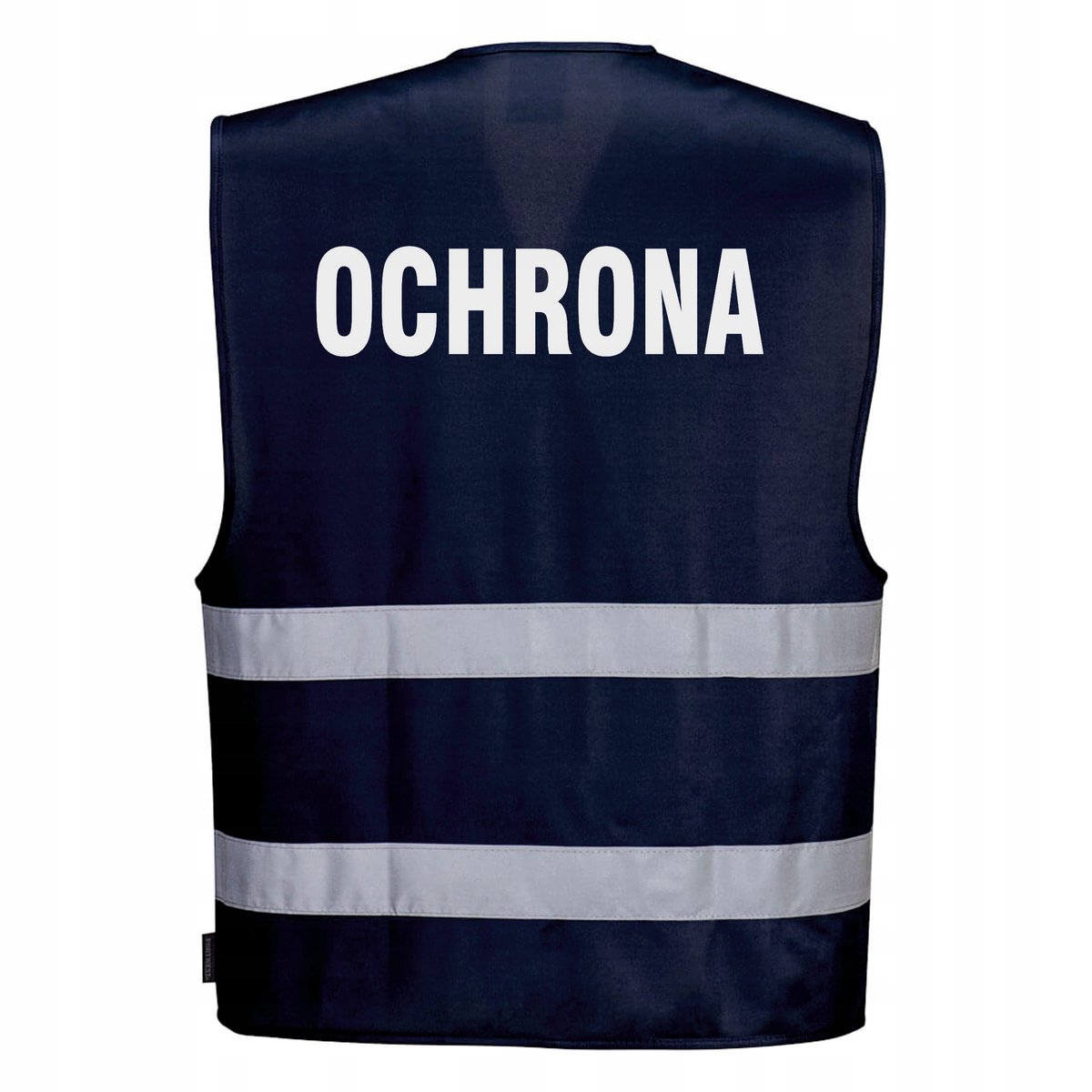 Kamizelka odblaskowa PORTWEST L/XL- granatowa z nadrukiem OCHRONA