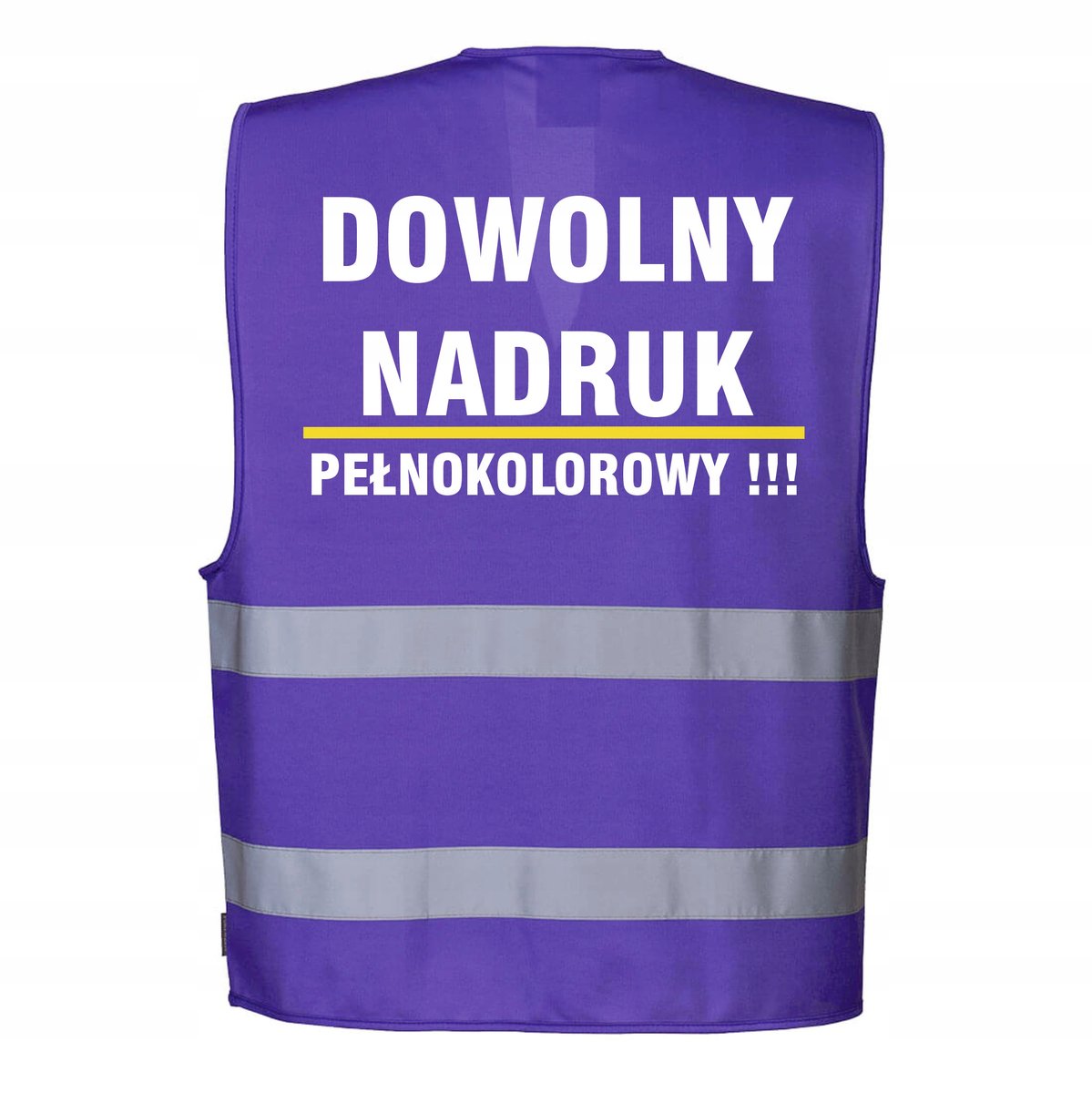 Kamizelka odblaskowa Portwest fioletowa L/XL z DOWOLNYM NADRUKIEM
