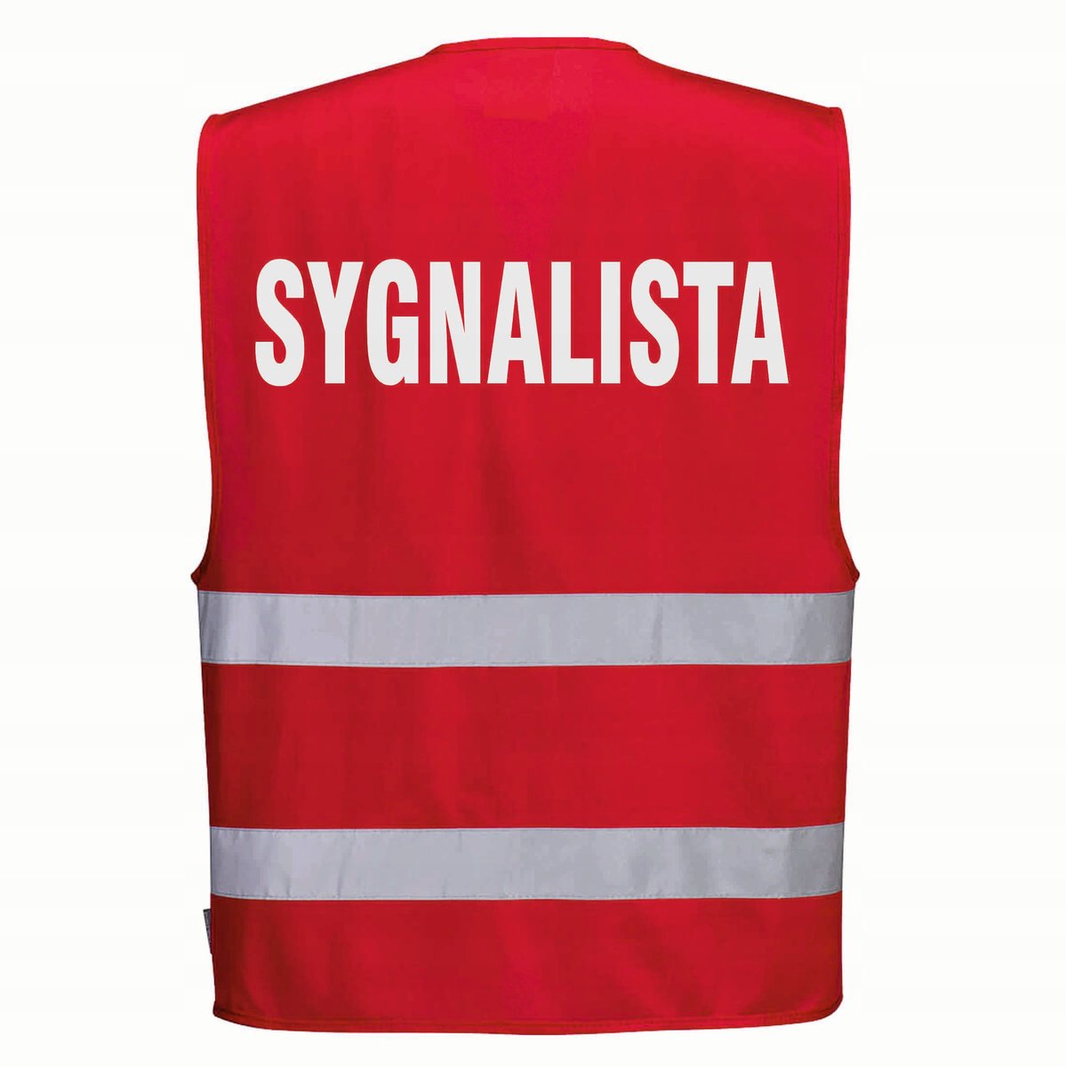 Kamizelka odblaskowa PORTWEST F474 Czerwony L/XL nadruk SYGNALISTA
