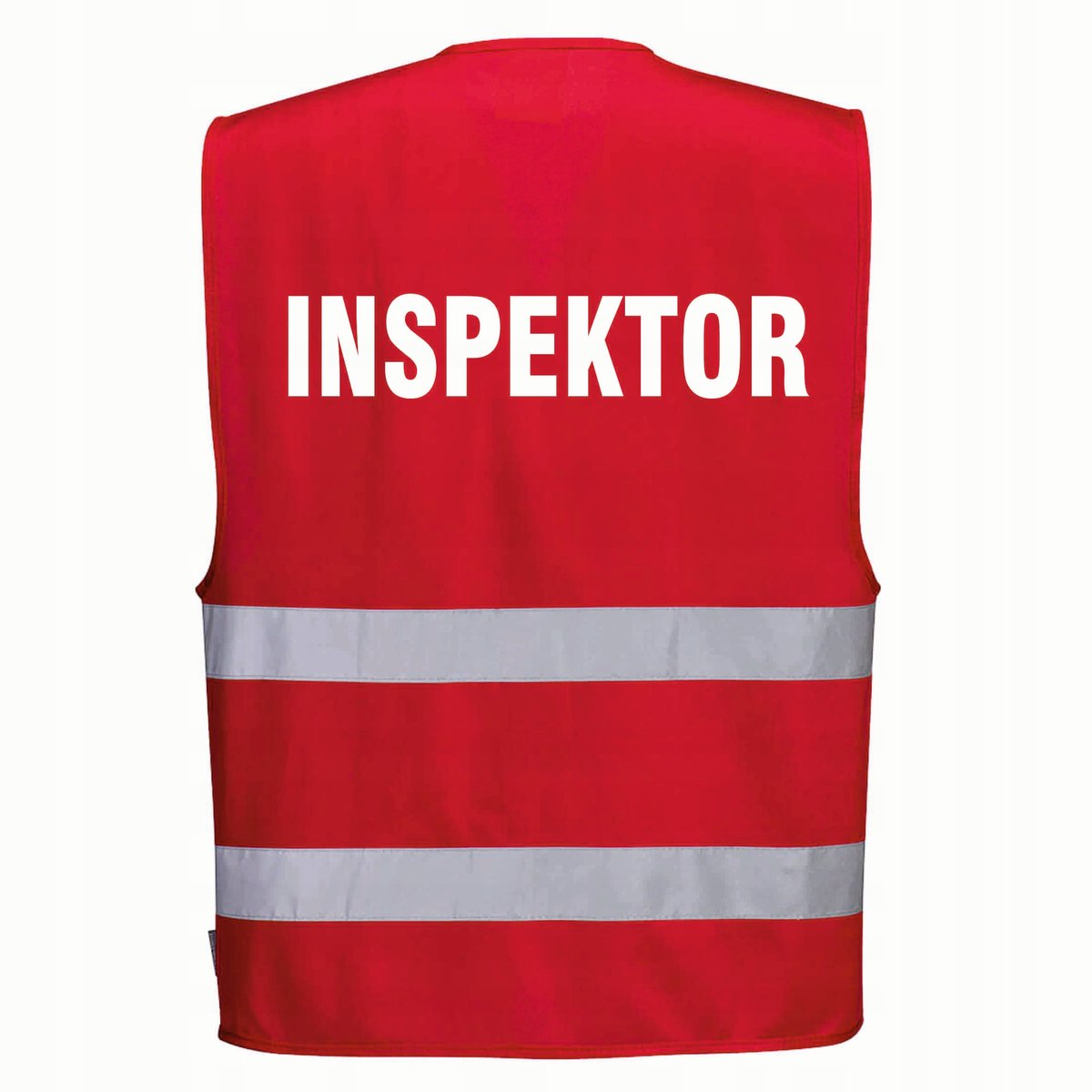 Kamizelka odblaskowa PORTWEST F474 Czerwony L/XL nadruk INSPEKTOR