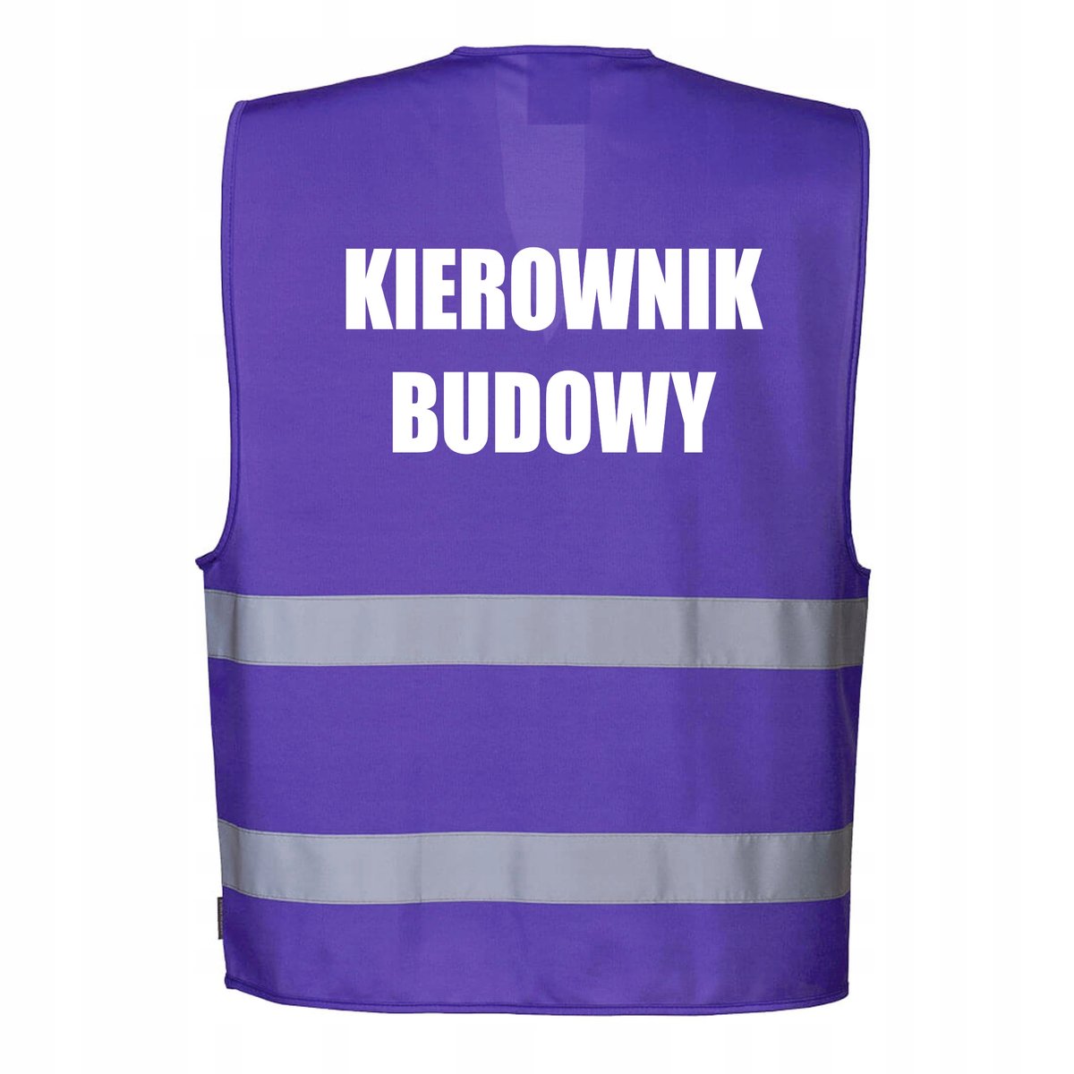 Kamizelka odblaskowa Portwest fioletowa L/XL z nadrukiem KIEROWNIK BUDOWY