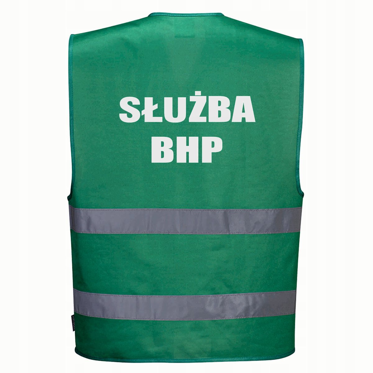 Kamizelka odblaskowa F474 PORTWEST L/XL -zielona nadruk SŁUŻBA BHP