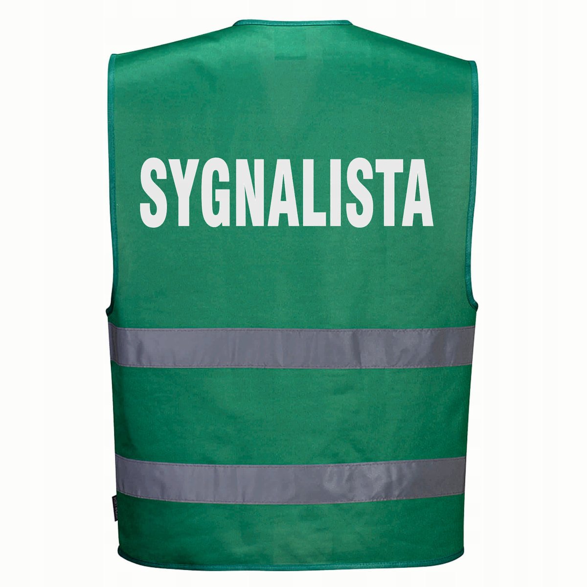 Kamizelka odblaskowa PORTWEST XXL/XXXL zielona z nadrukiem SYGNALISTA