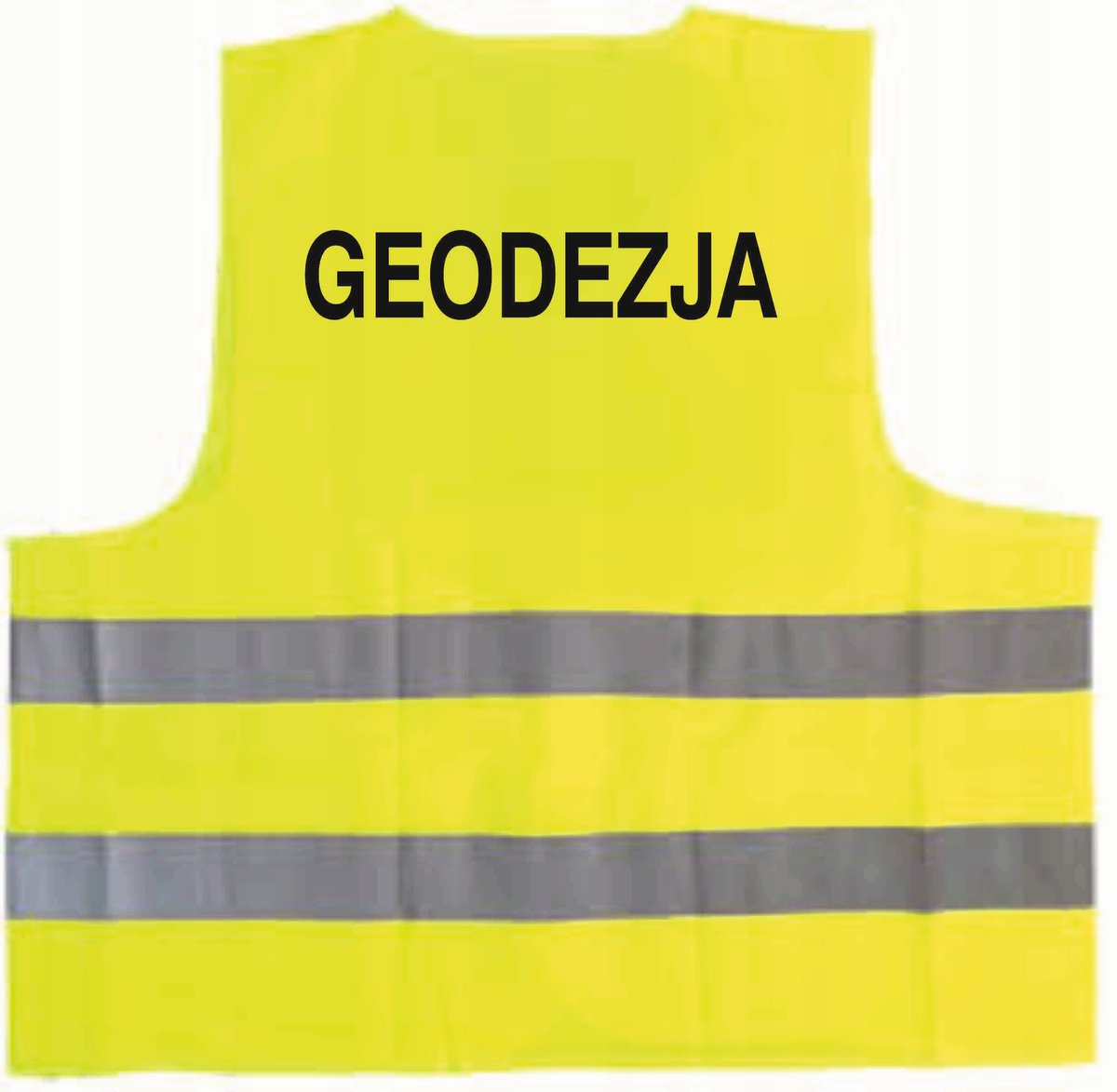 Kamizelka odblaskowa z nadrukiem GEODEZJA rozmiar XXXL