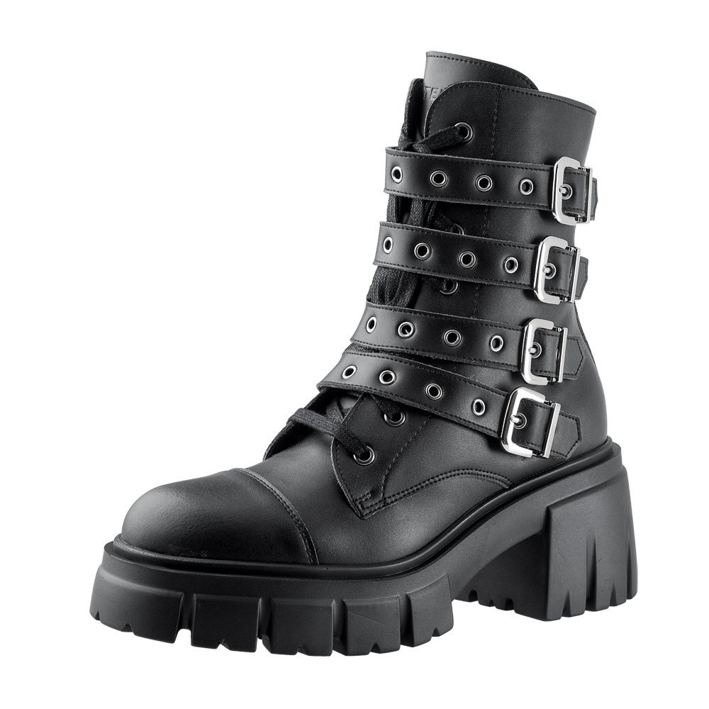 botki damskie ALTERCORE czarne (MURANI VEGAN BLACK)-40