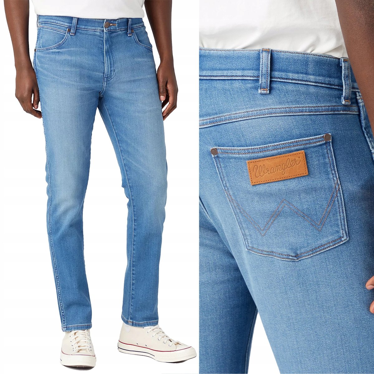 Wrangler LARSTON Cosmic FREE TO STRETCH DOPASOWANE SPODNIE JEANSOWE W27 L32