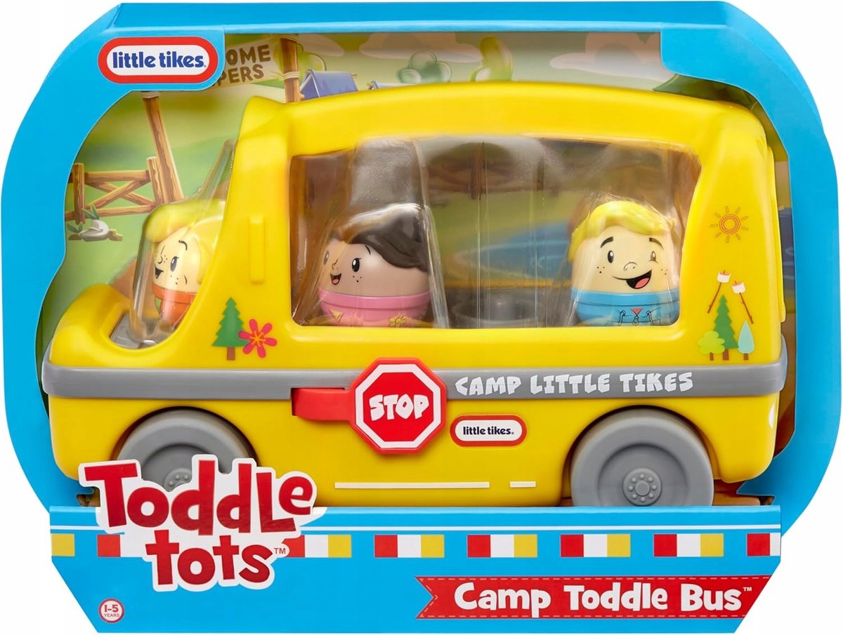 Little Tikes żółty szkolny autobus z figurkami Camp Toddle Tots Kamper