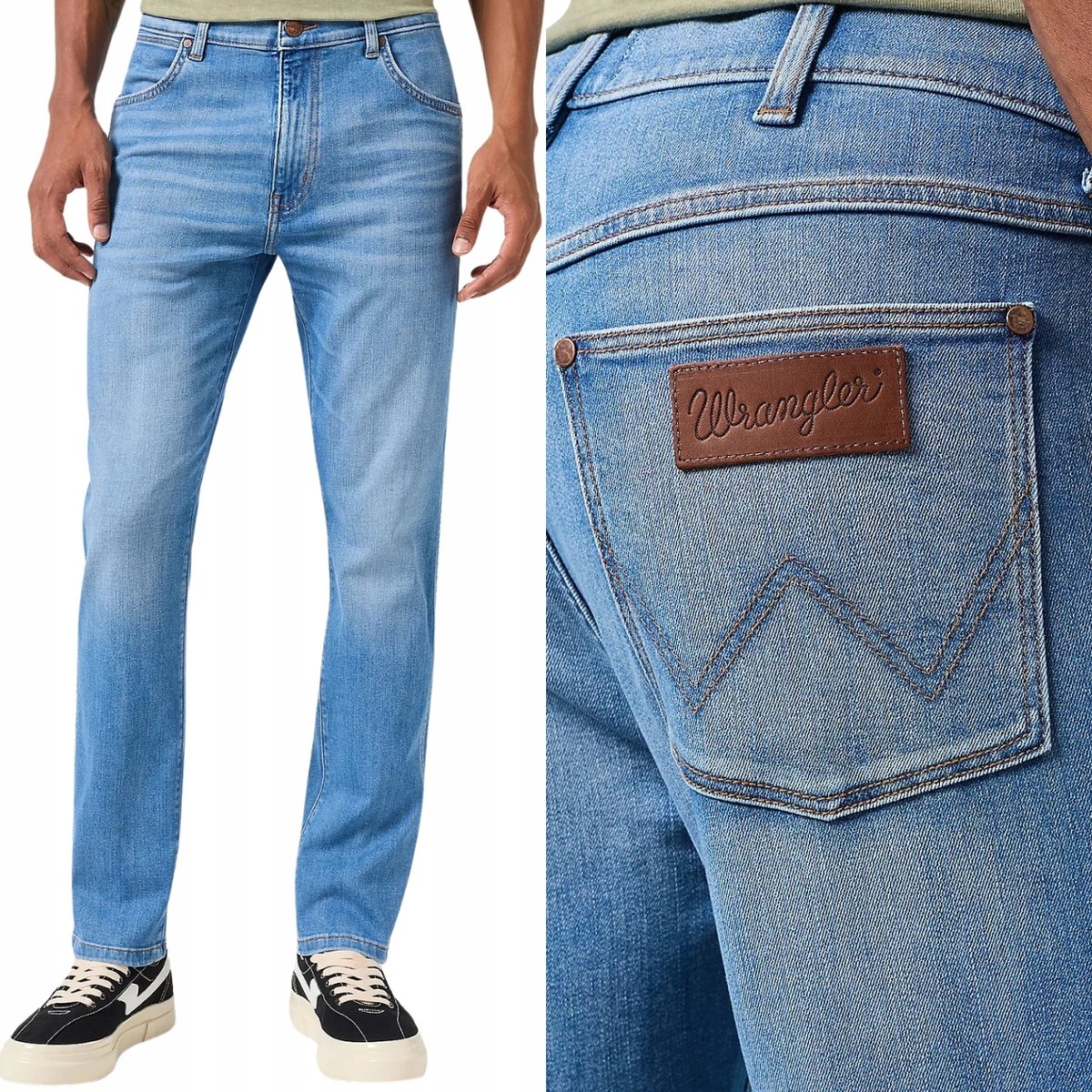 Wrangler LARSTON Reflections EPIC SOFT spodnie jeansowe na lato W36 L30