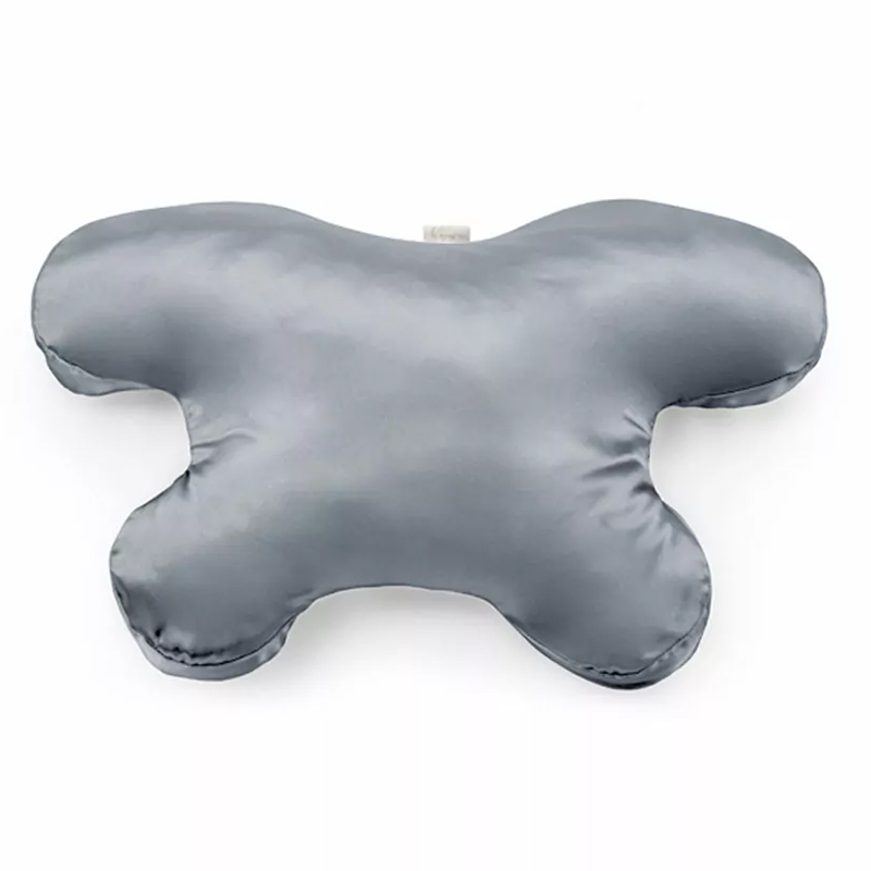 Joga Piękna, poduszka antyzmarszczkowa Natural z jedwabną poszewką i łuskami gryki, grafitowa, 1 sztuka